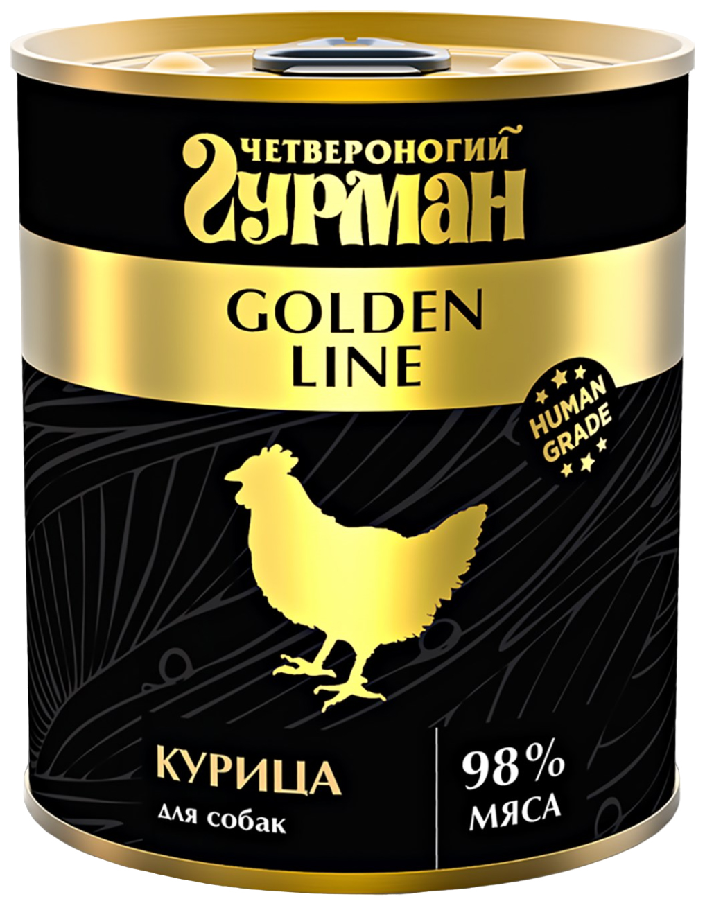 фото Консервы для собак четвероногий гурман golden line курица натуральная в желе, 340 г