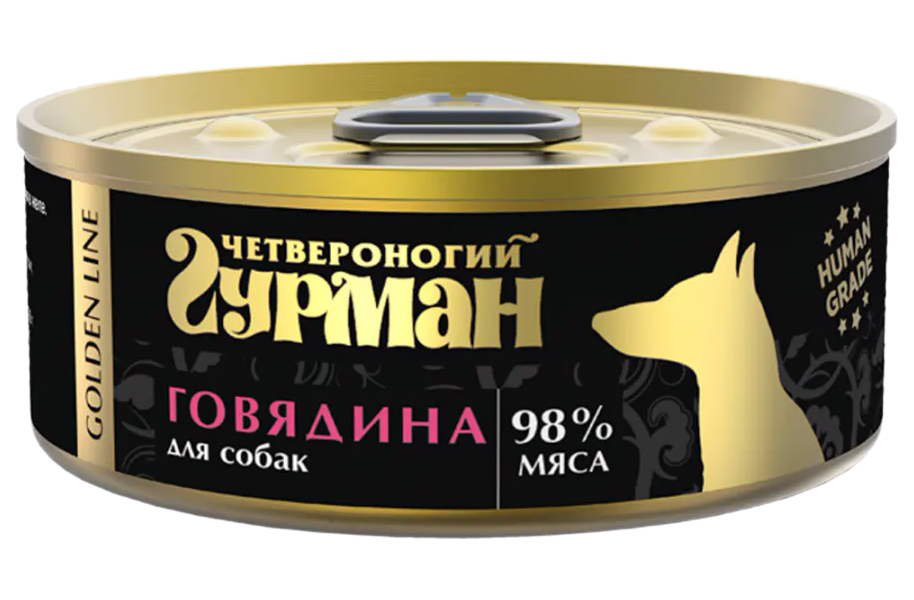 фото Четвероногий гурман консервы для собак голден консервыина натуральная в желе 100 г nobrand