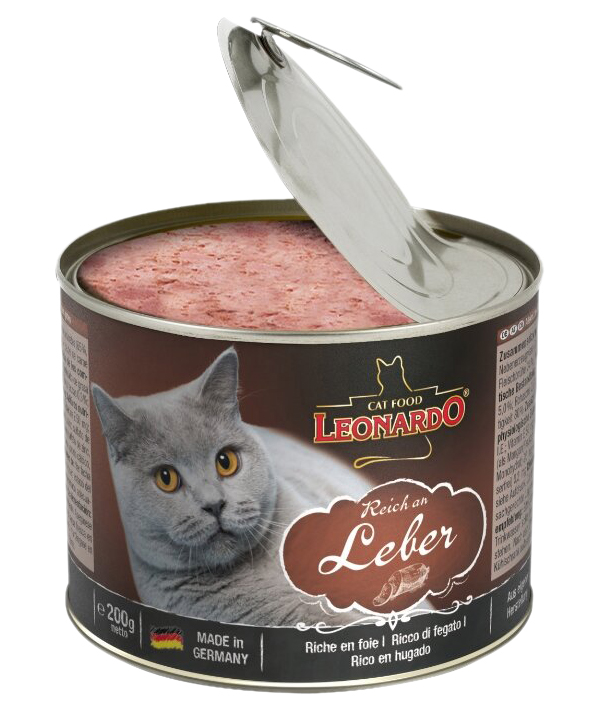 

Влажный корм для кошек Leonardo с печенью 400 г, Reich an Leber