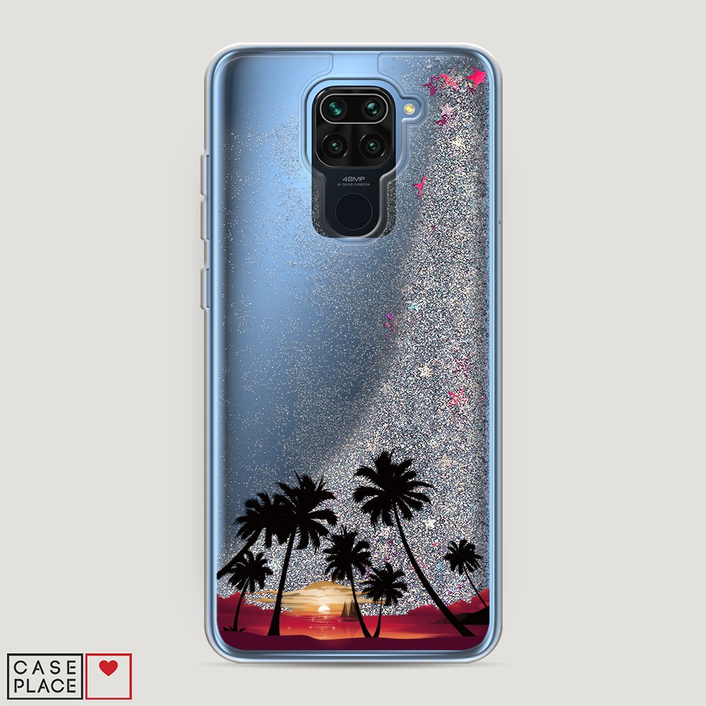 

Чехол Awog на Xiaomi Redmi 10X 4G/Note 9 "Закат и пальмы", 38291-1