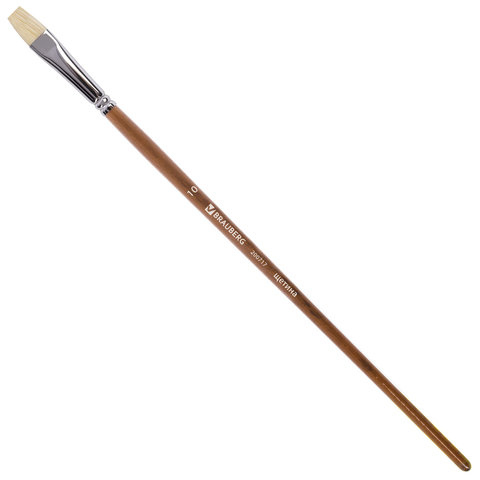 

Кисть художественная Brauberg Art Classic, щетина, плоская, № 10, 200717, 5 шт, Коричневый