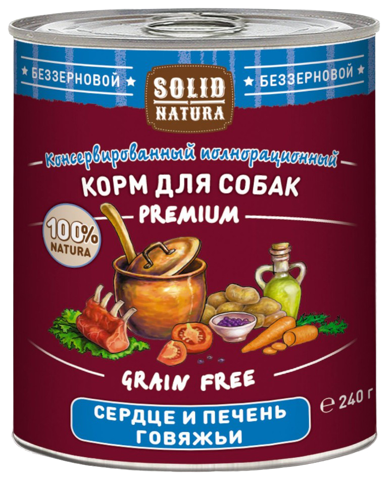 фото Влажный корм для собак solid natura premium рубец говяжий 240 г