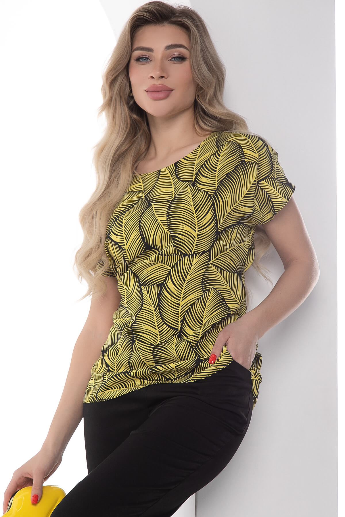 

Блуза женская LT Collection Красотка желтая 56 RU, Желтый, Красотка