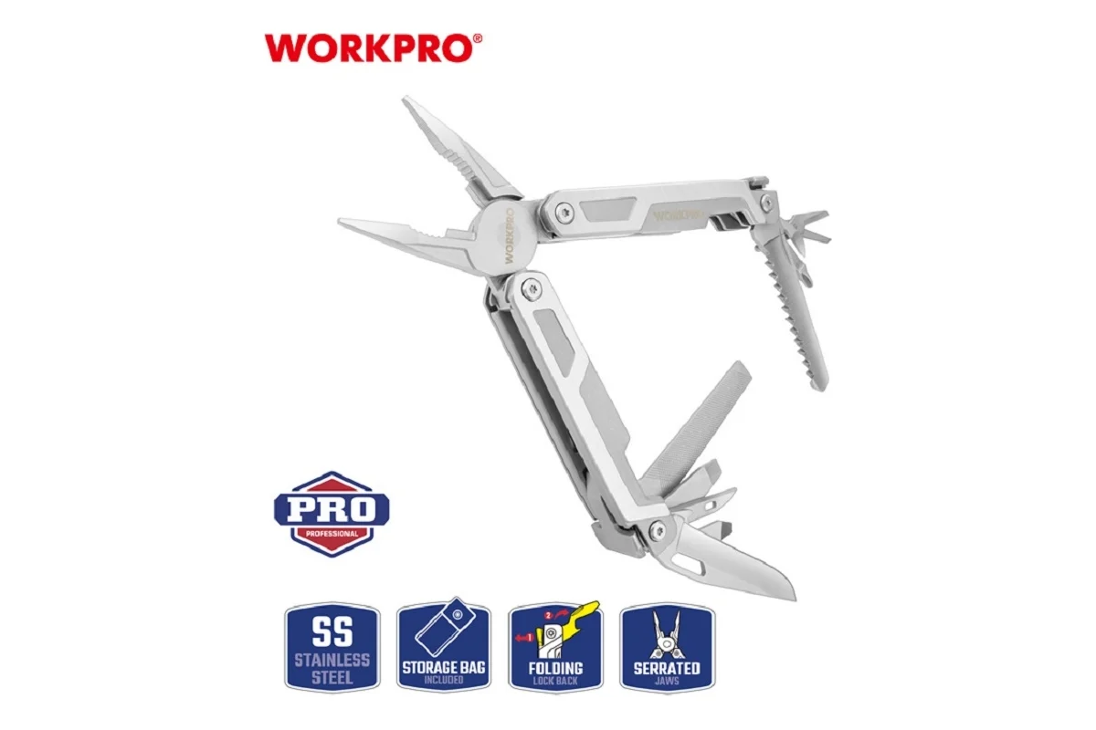 

Многоцелевые плоскогубцы WORKPRO WP382002, Серебристый, WP382002