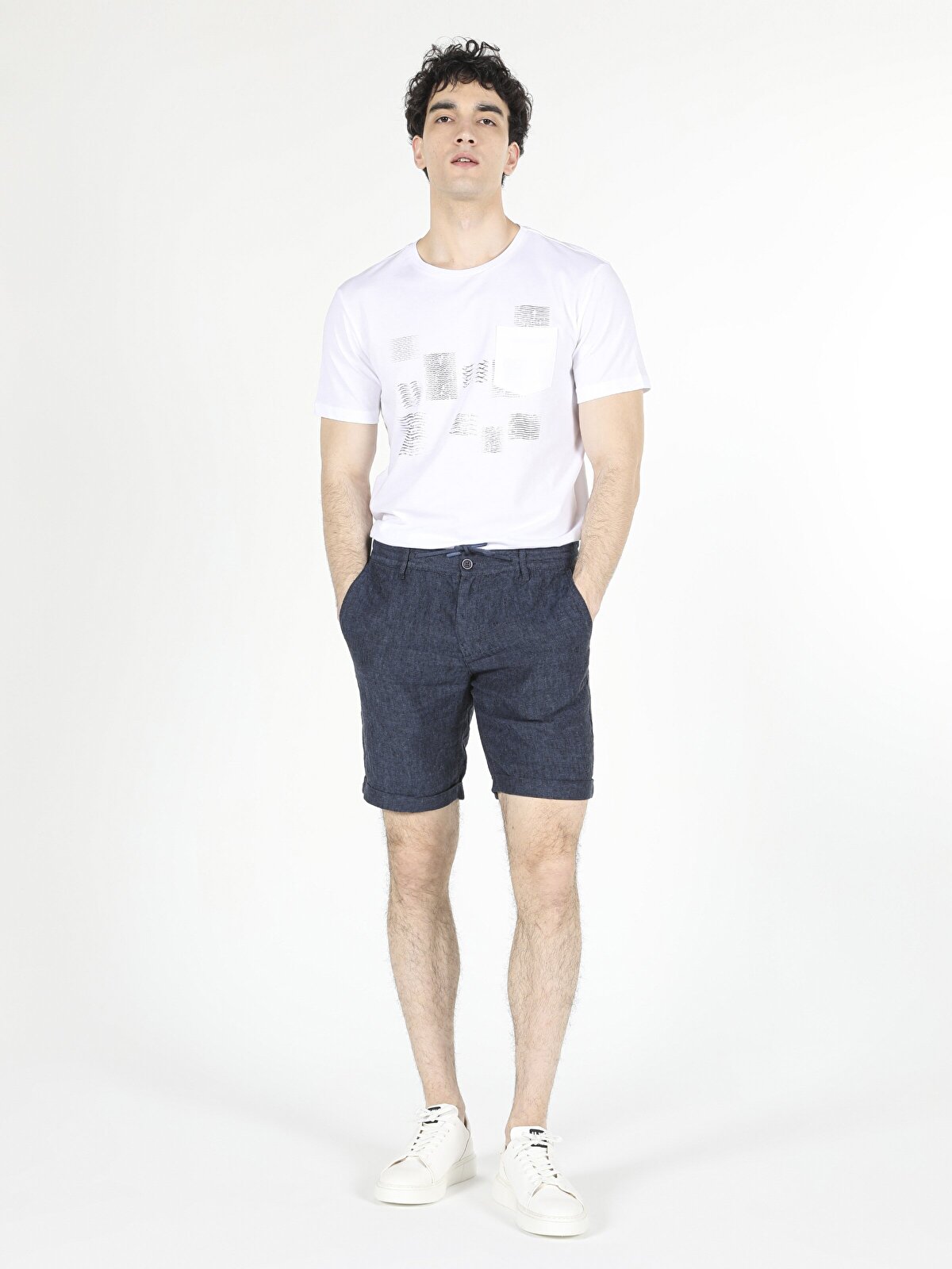 

Шорты мужские Colins CL1059318_Q1.V1 синие L, Синий, CL1059318_Q1.V1