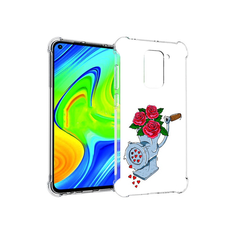 

Чехол MyPads Tocco для Xiaomi Redmi Note 9 Цветочные сердца (PT150805.258.199), Прозрачный, Tocco