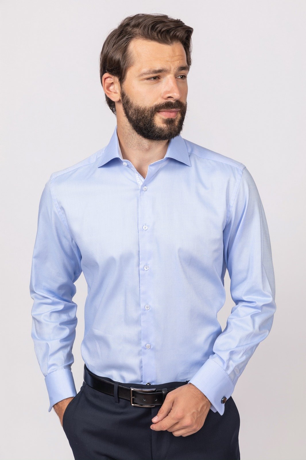 

Рубашка мужская Kanzler 18W-SBL17RLSZ/02-1 голубая 45, Голубой, 18W-SBL17RLSZ/02-1