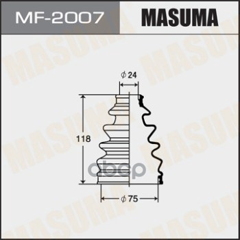 

Mf-2007_пыльник шруса резина 24x118x75 toyota tercel 1.3/wagon 1.5 79-88