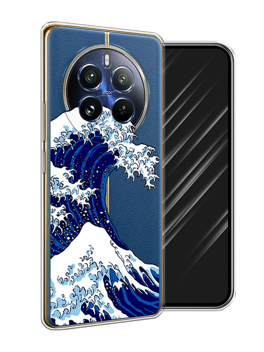 

Чехол Awog на Realme 12 Pro/Realme 12 Pro Plus "Волна в Канагаве", Синий;белый, 2516250-1