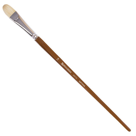 

Кисть художественная Brauberg Art Classic, щетина, овальная, № 18, 200735, 2 шт, Коричневый