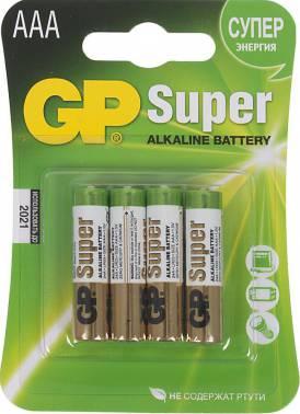 

Батарея GP Super Alkaline 24A LR03 AAA (4шт)