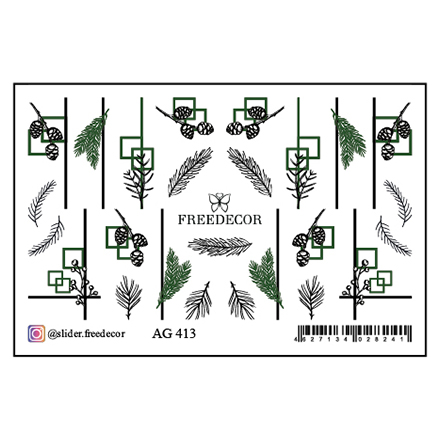 

Набор, Freedecor, Слайдер-дизайн «Аэрография» №413, 3 шт.