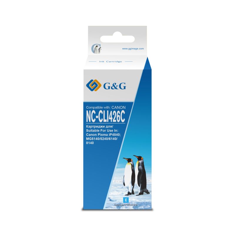 

Картридж струйный G&G NC-CLI426C CLI-426C голубой 84мл для Canon Pixma, NC-CLI426C CLI-426C голубой 84мл для Canon Pixma MG5140 5240 6140 8140 MX884