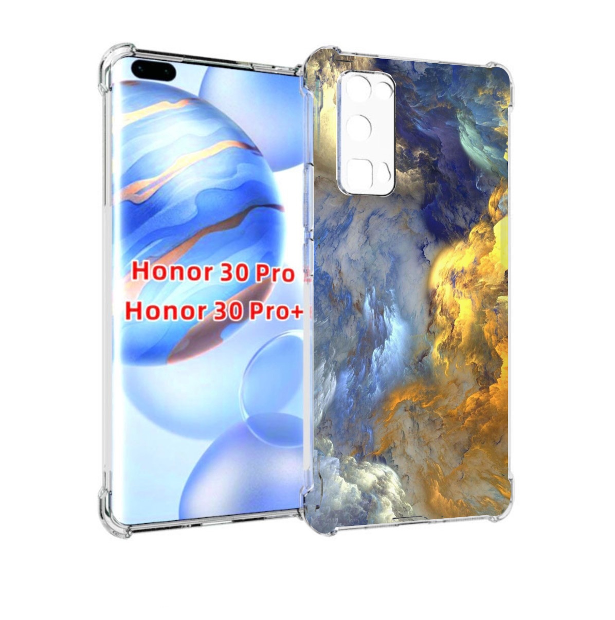 

Чехол бампер MyPads мраморное небо для Honor 30 Pro, Прозрачный, Tocco
