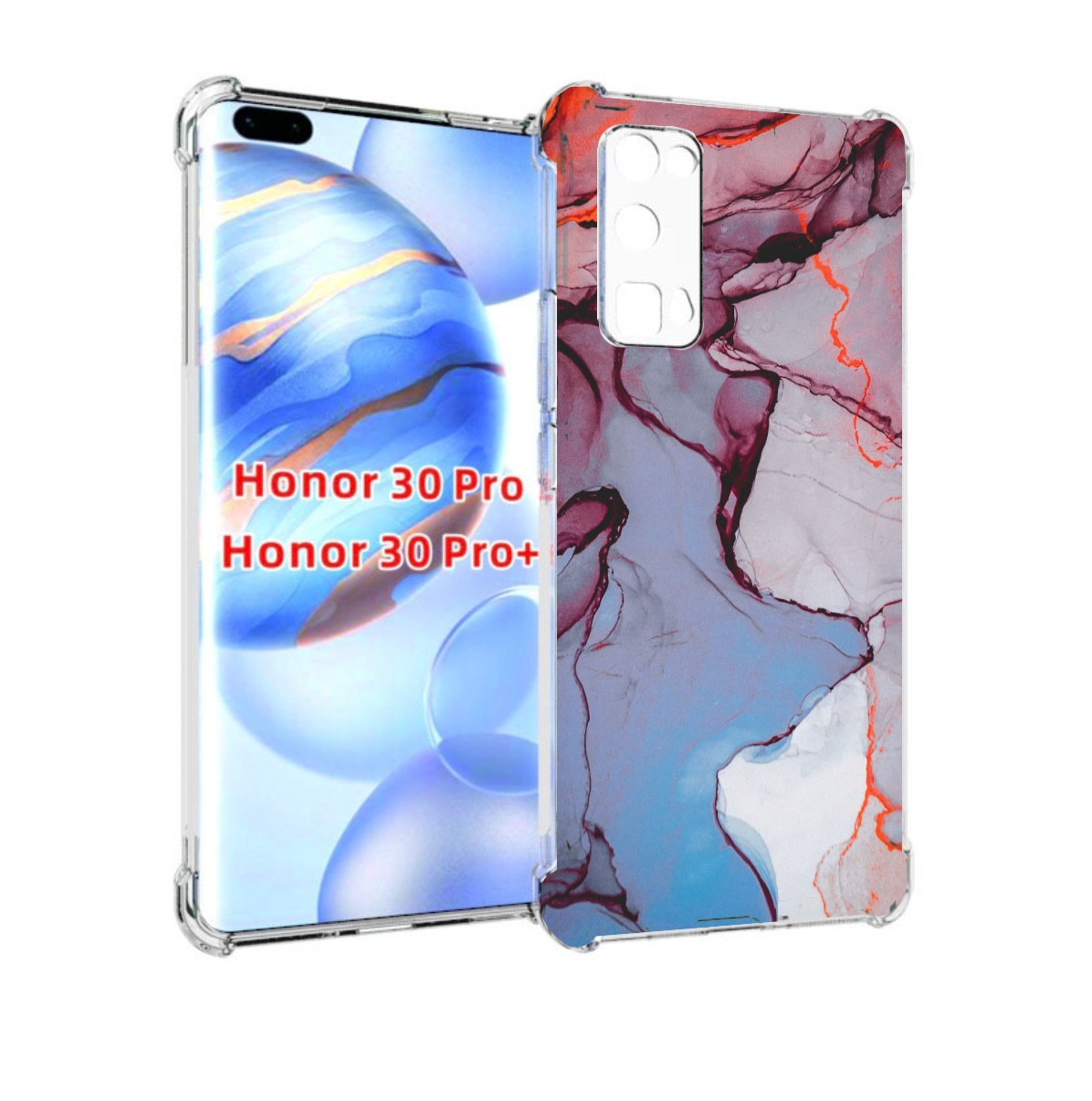 

Чехол бампер MyPads мраморный рисунок для Honor 30 Pro Honor, Прозрачный, Tocco