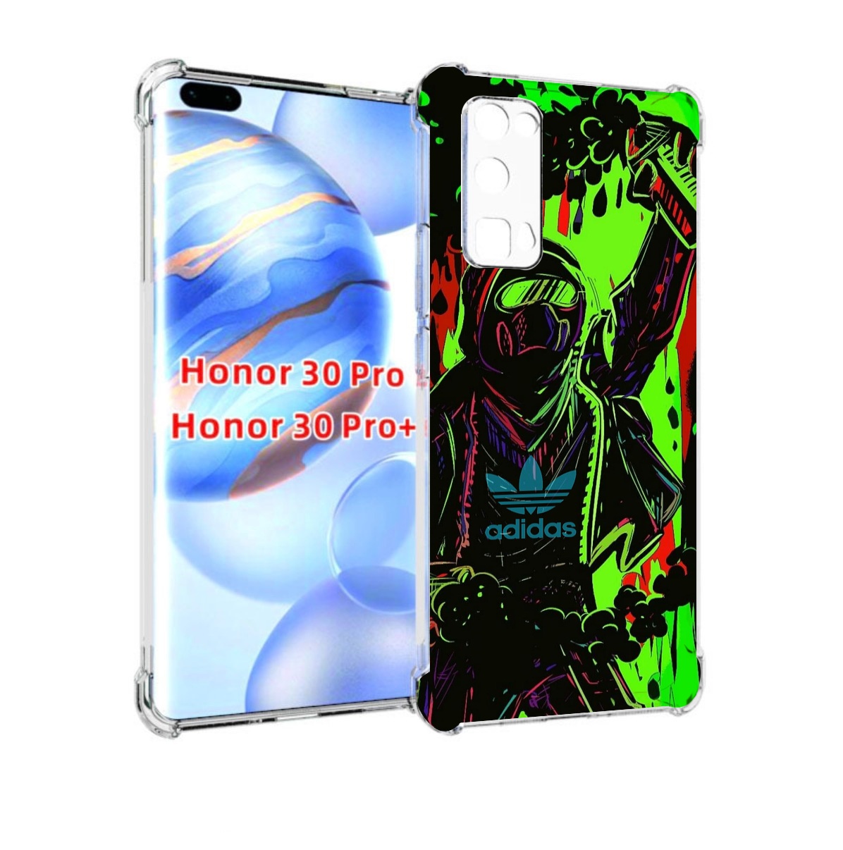 

Чехол бампер MyPads мужчина в красках адидас для Honor 30, Прозрачный, Tocco
