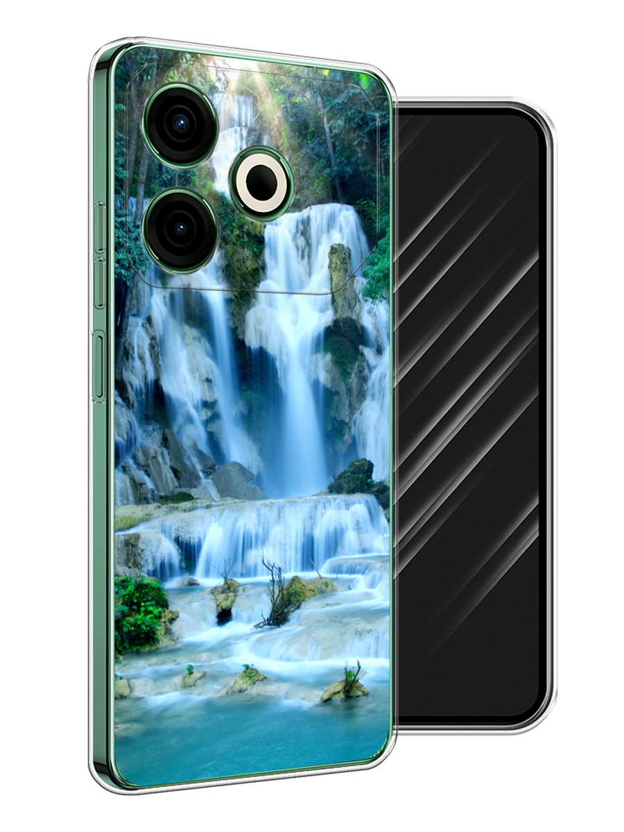 

Чехол Awog на Tecno Pova 6 Neo "Водопад 8", Голубой;зеленый, 309050-1