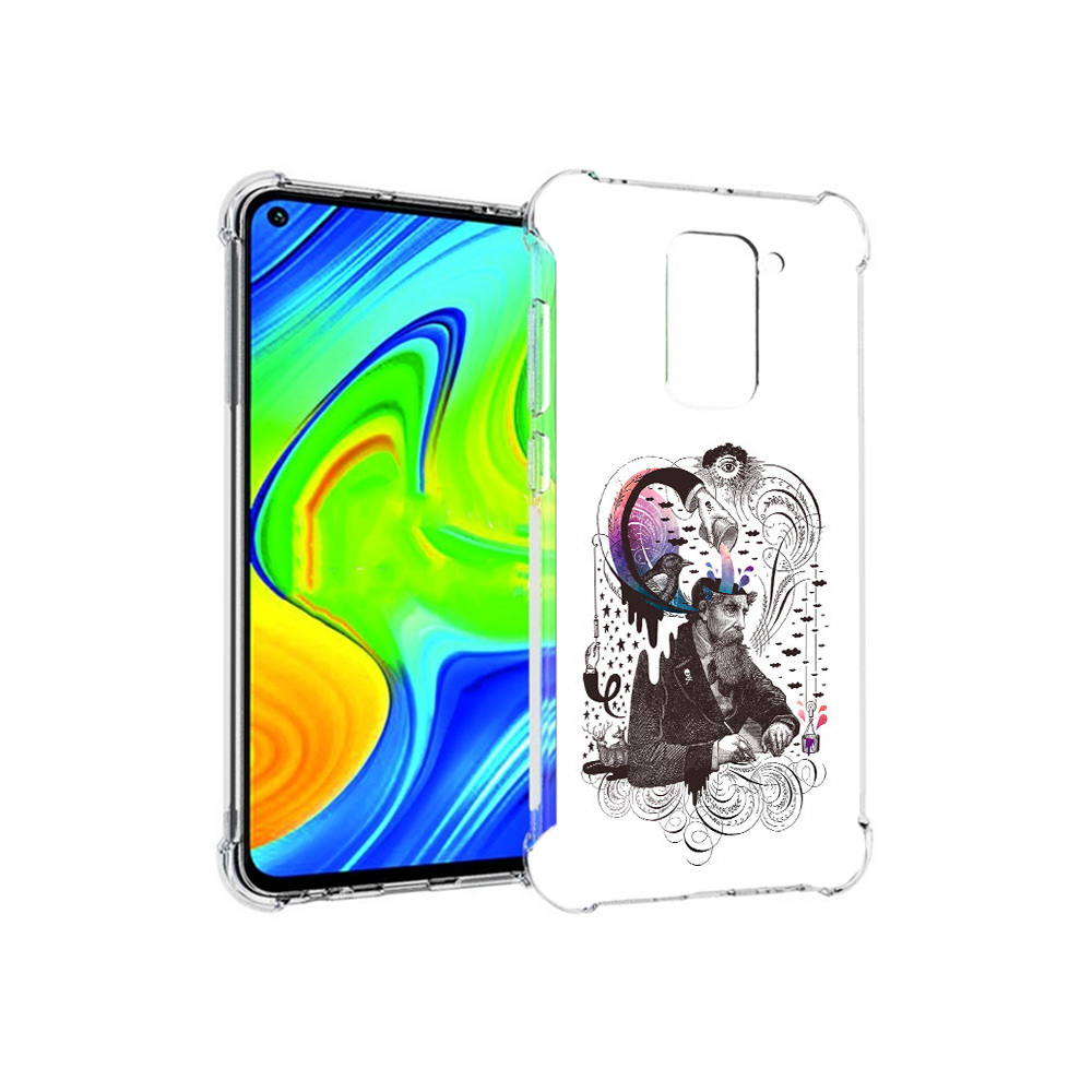 

Чехол MyPads Tocco для Xiaomi Redmi Note 9 абстракция думающий мужчина (PT150805.258.210), Прозрачный, Tocco