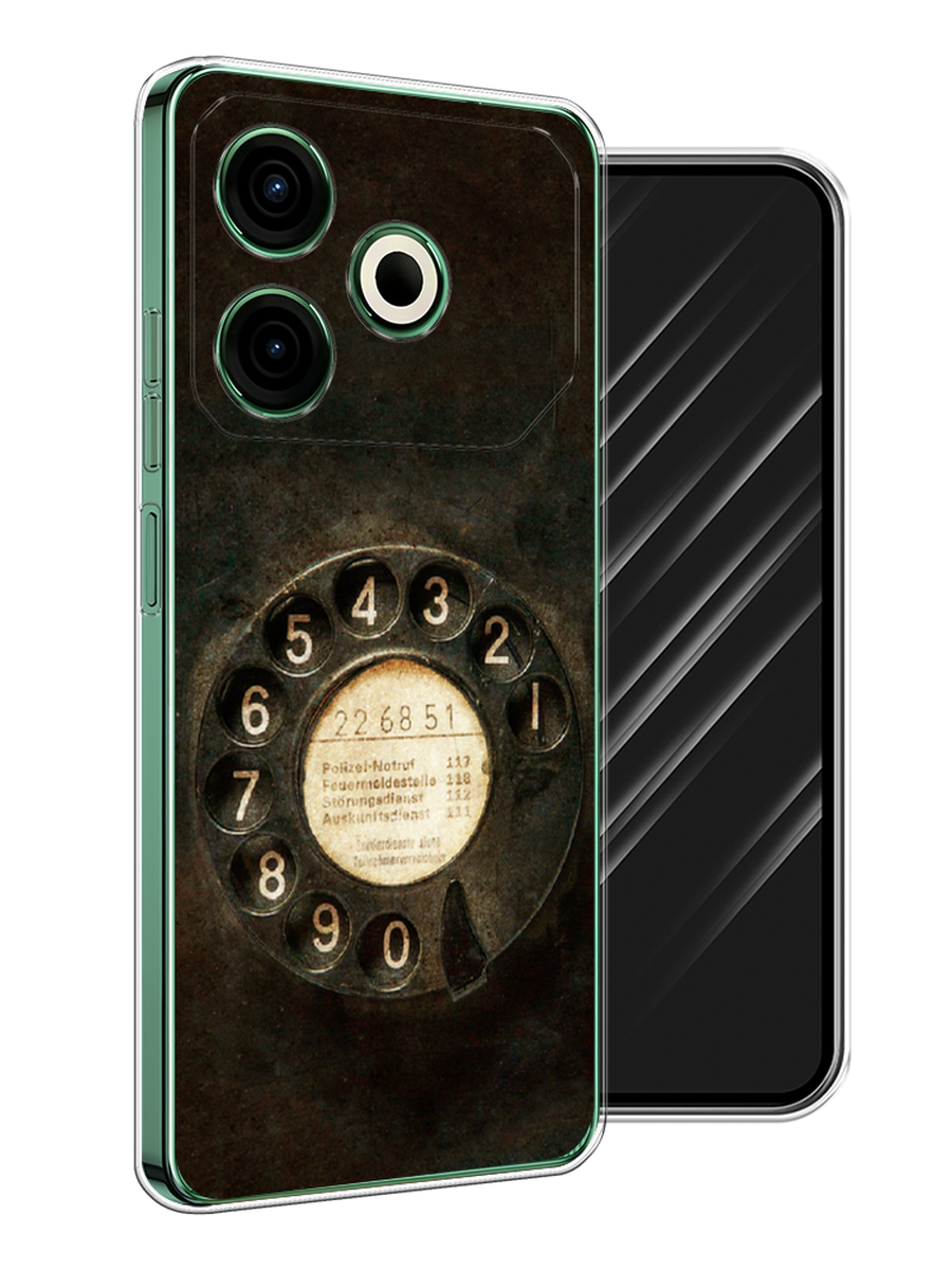 

Чехол Awog на Tecno Pova 6 Neo "Старинный телефон", Коричневый;бежевый;черный, 309050-1