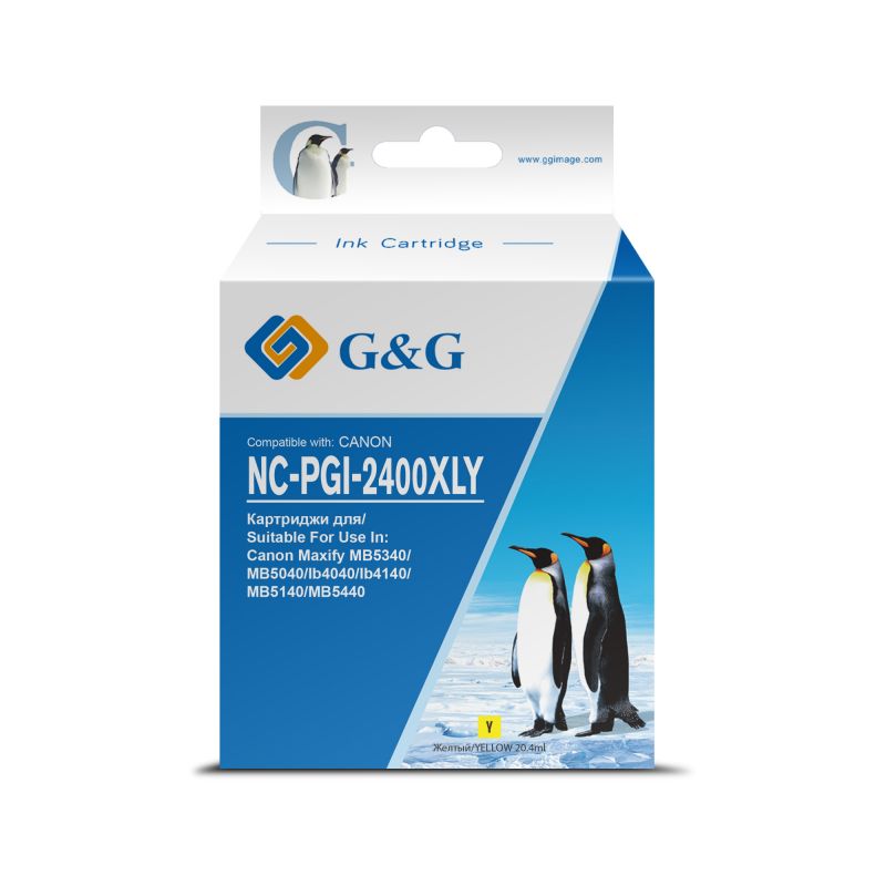 Картридж струйный G&G NC-PGI-2400XLY PGI-2400XL Y желтый 204мл для Canon MAXIFY