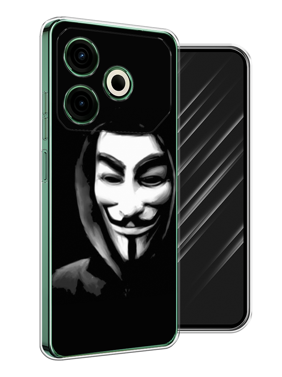 

Чехол Awog на Tecno Pova 6 Neo "Анонимус", Черный;серый;белый, 309050-1