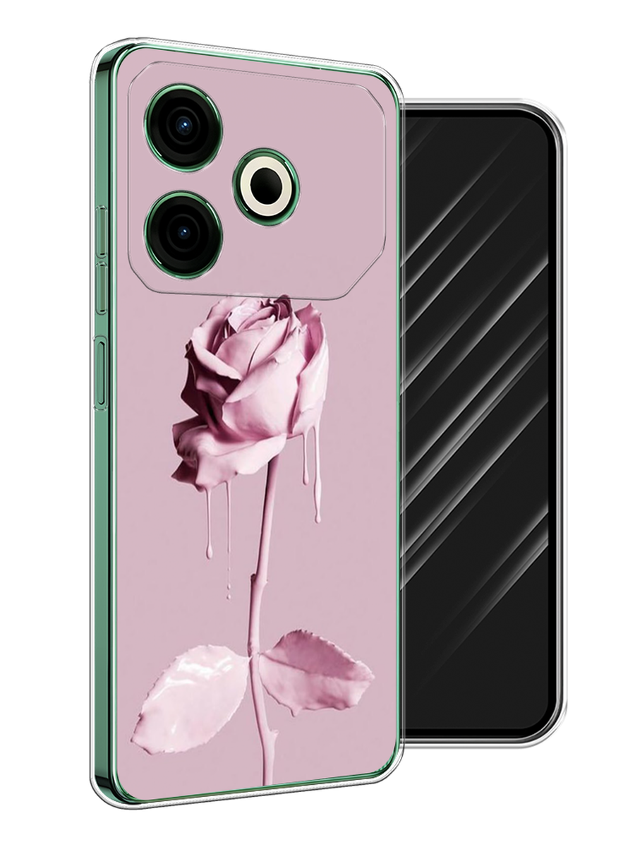 

Чехол Awog на Tecno Pova 6 Neo "Роза в краске", Белый;розовый, 309050-1