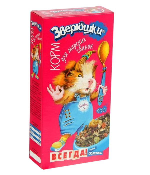 

Сухой корм для морских свинок Зоомир Зверюшки + подарок, 450 г