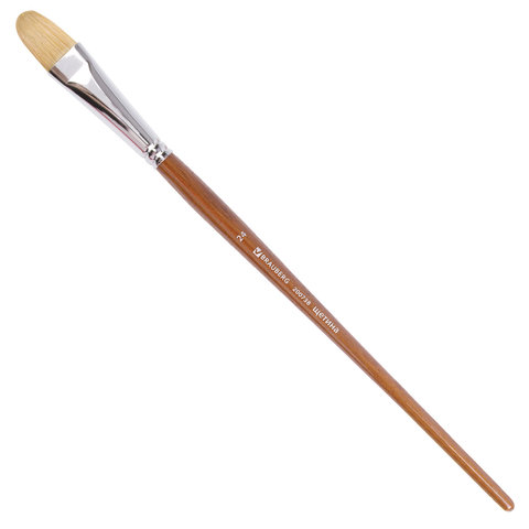 

Кисть художественная Brauberg Art Classic, щетина, овальная, № 24, 200738, 2 шт, Коричневый