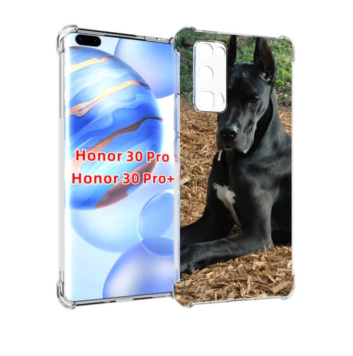 

Чехол бампер MyPads немецкии дог для Honor 30 Pro, Прозрачный, Tocco