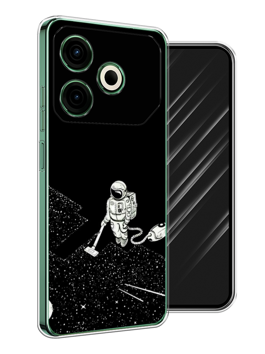 

Чехол Awog на Tecno Pova 6 Neo "Космонавт с пылесосом", Белый, 309050-1