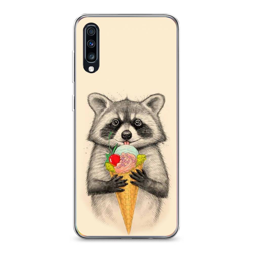 

Чехол Awog на Samsung Galaxy A70 "Енот с мороженым", Разноцветный, 28150-10