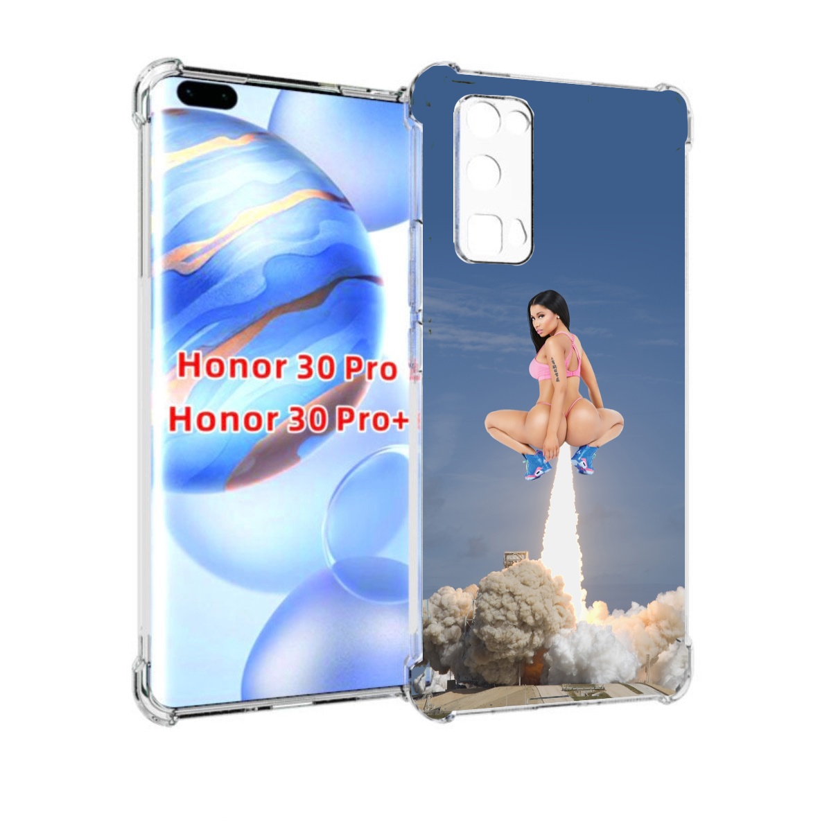 

Чехол бампер MyPads ники-минаж-ракета детский для Honor 3, Прозрачный, Tocco