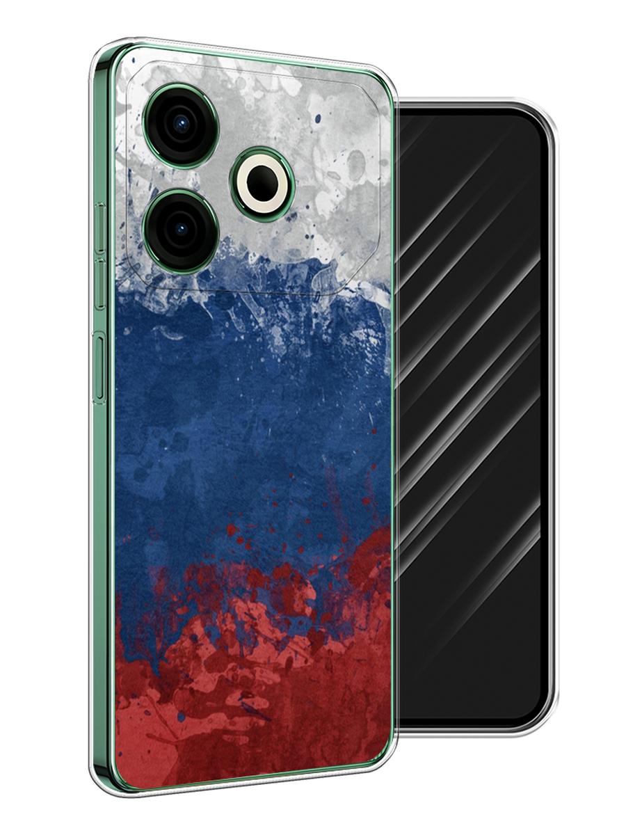 

Чехол Awog на Tecno Pova 6 Neo "Флаг России неровный", Белый;синий;красный, 309050-1