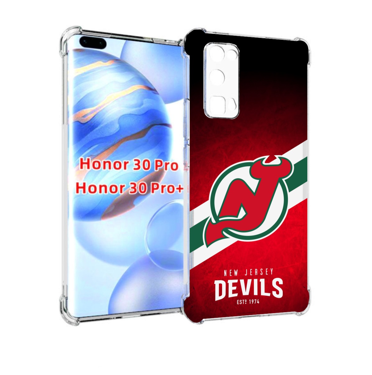 

Чехол бампер MyPads нью джерси девилз для Honor 30 Pro Honor, Прозрачный, Tocco