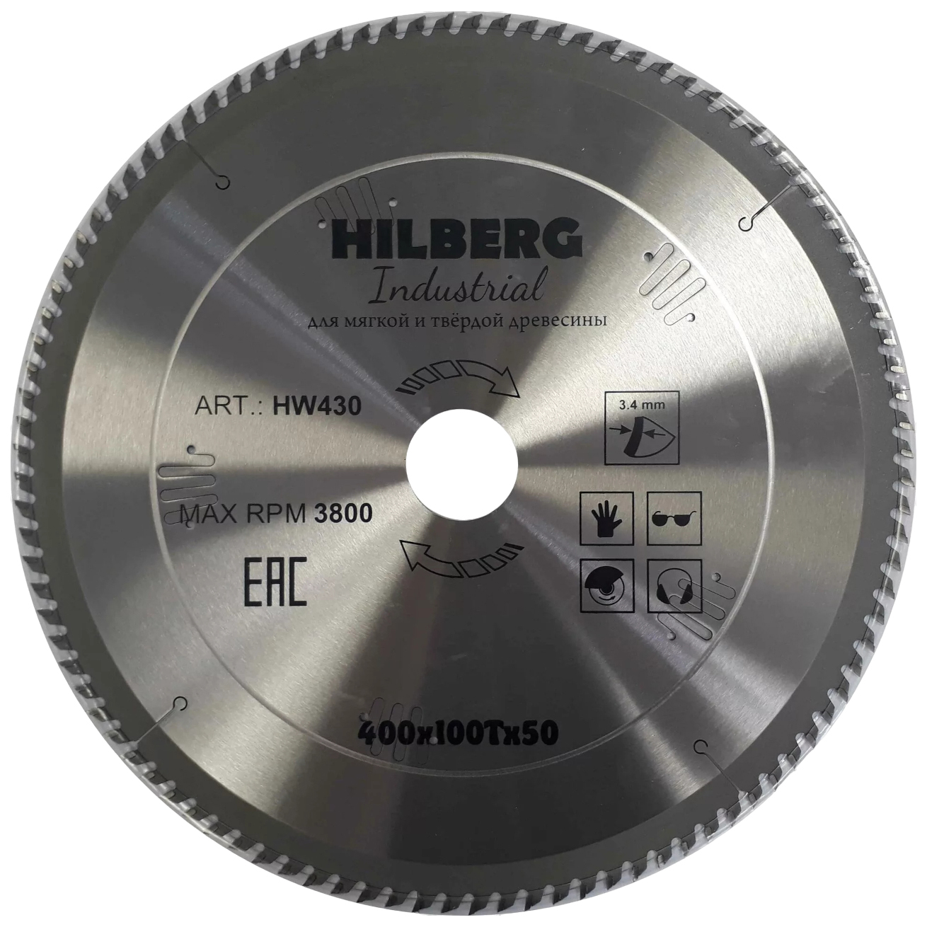 фото Hilberg диск пильный hilberg industrial дерево 400*50*100т hw430