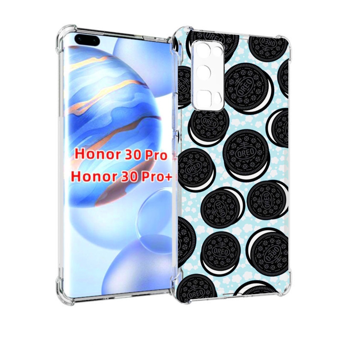 

Чехол бампер MyPads орео печеньки для Honor 30 Pro, Прозрачный, Tocco