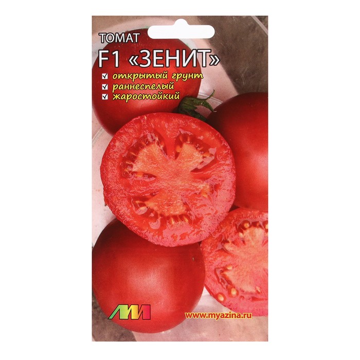 

Семена томат Зенит F1 Селекционер Мязина Л.А. 9338249-2p 2 уп.