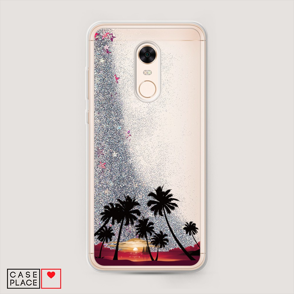 

Чехол Awog на Xiaomi Redmi 5 Plus "Закат и пальмы", Разноцветный, 33191-1