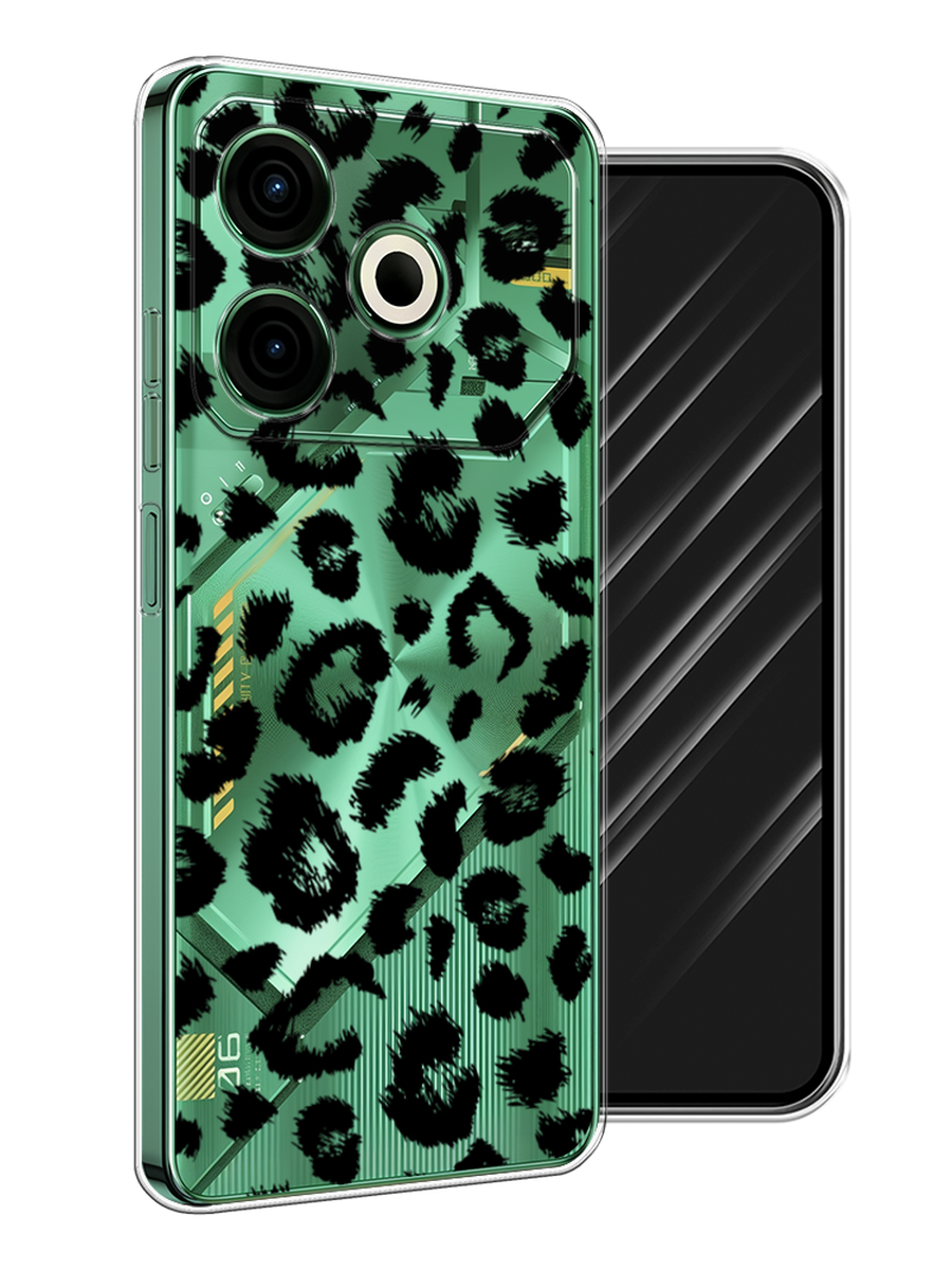 

Чехол Awog на Tecno Pova 6 Neo "Окрас леопарда фон", Черный, 309050-1