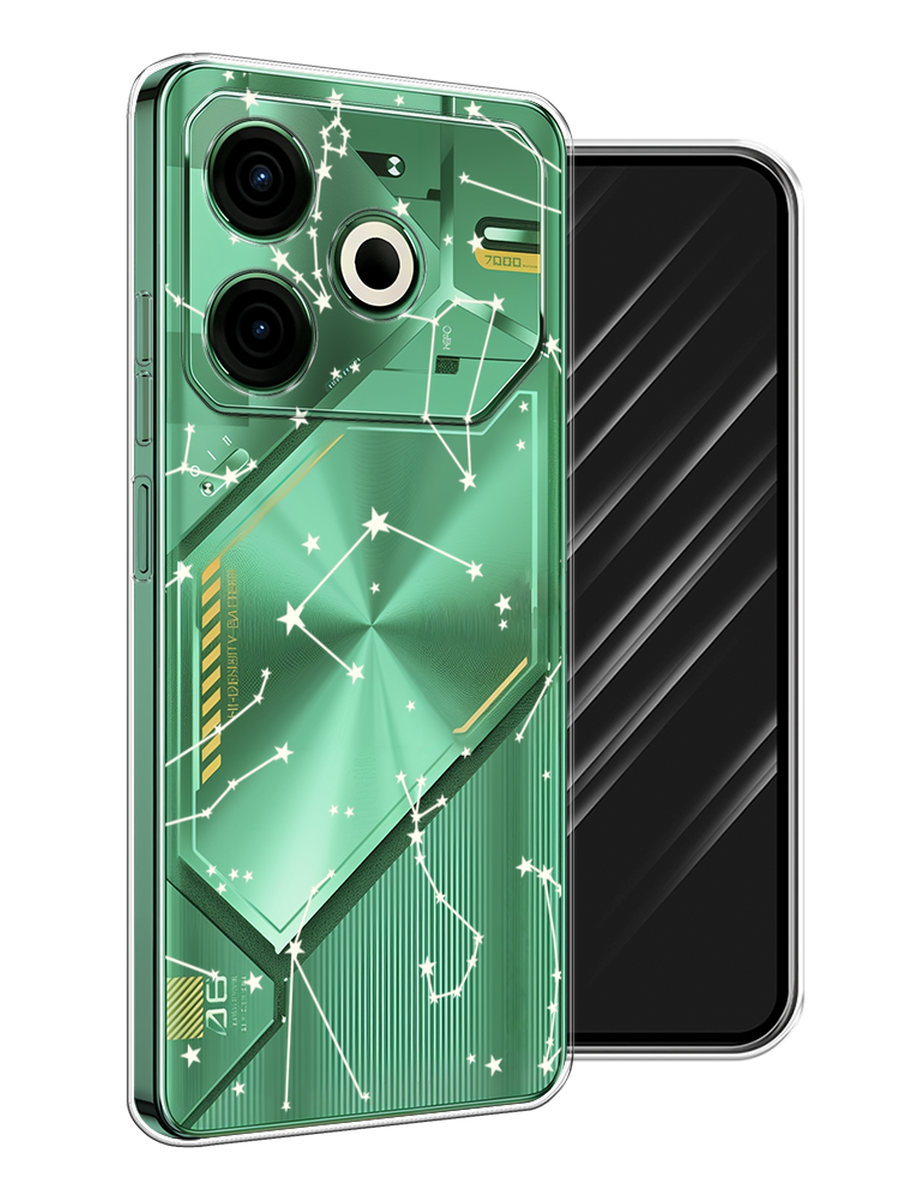 

Чехол Awog на Tecno Pova 6 Neo "Созвездия", Прозрачный;серый;бежевый, 309050-1