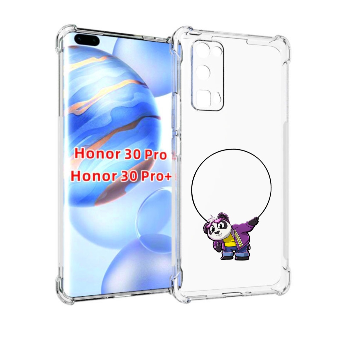 

Чехол бампер MyPads панда-с-обручем для Honor 30 Pro Honor, Прозрачный, Tocco