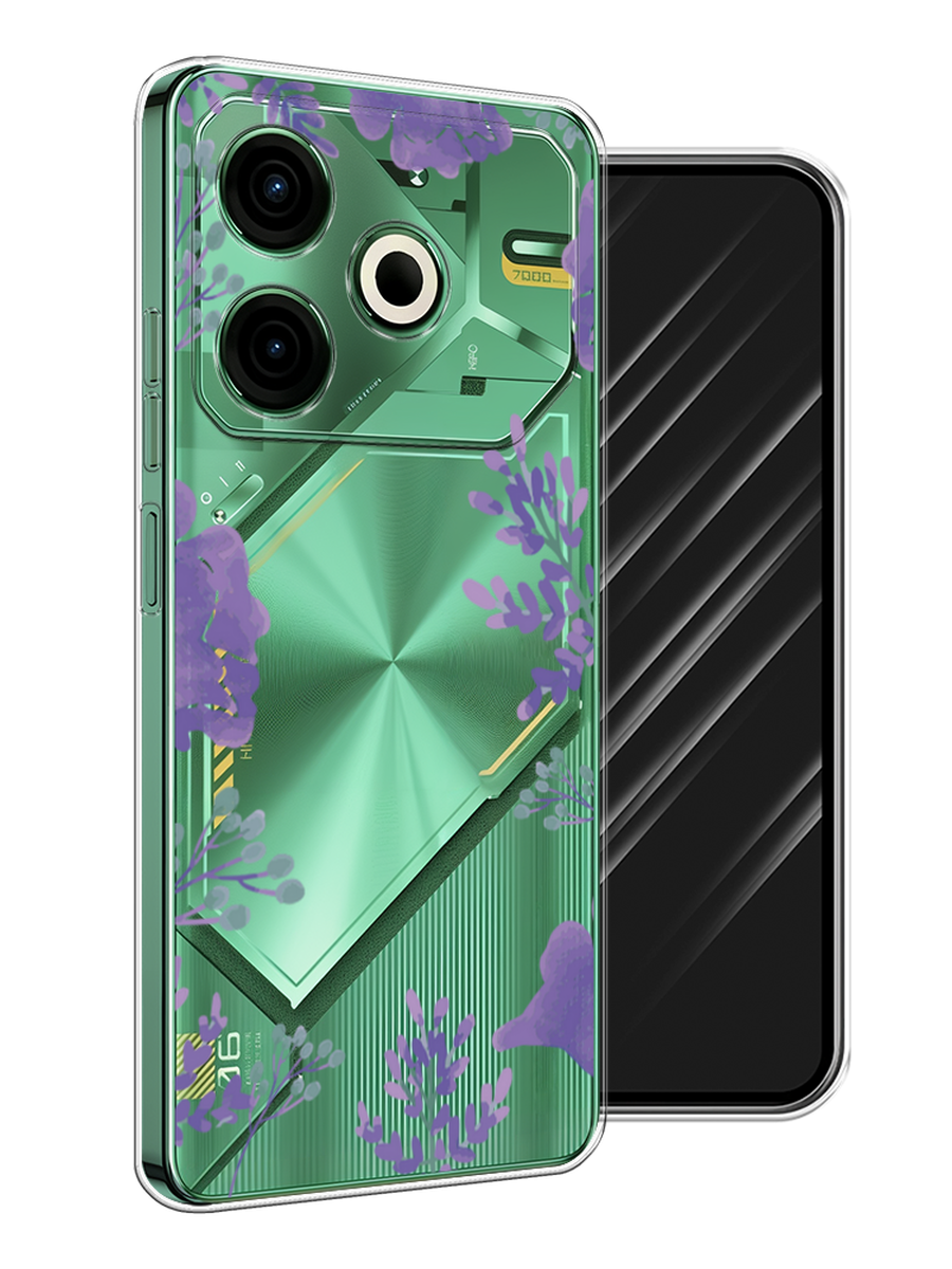 

Чехол Awog на Tecno Pova 6 Neo "Сиреневая цветочная рамка", Прозрачный;фиолетовый, 309050-1