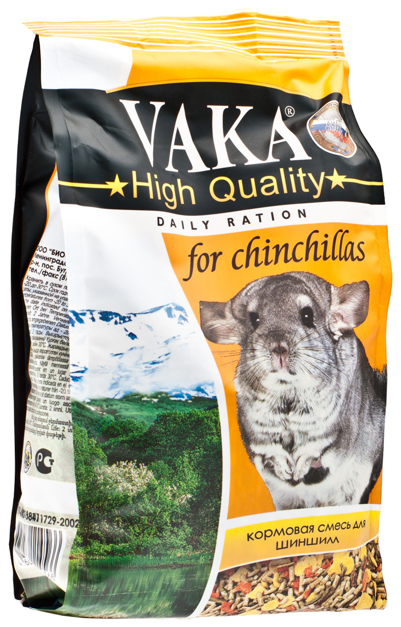 

Сухой корм для шиншилл Вака High Quality, 500 г, High Quality