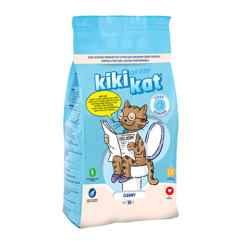 

Наполнитель для туалета кошек KikiKat комкующийся бентонитовый 10 л