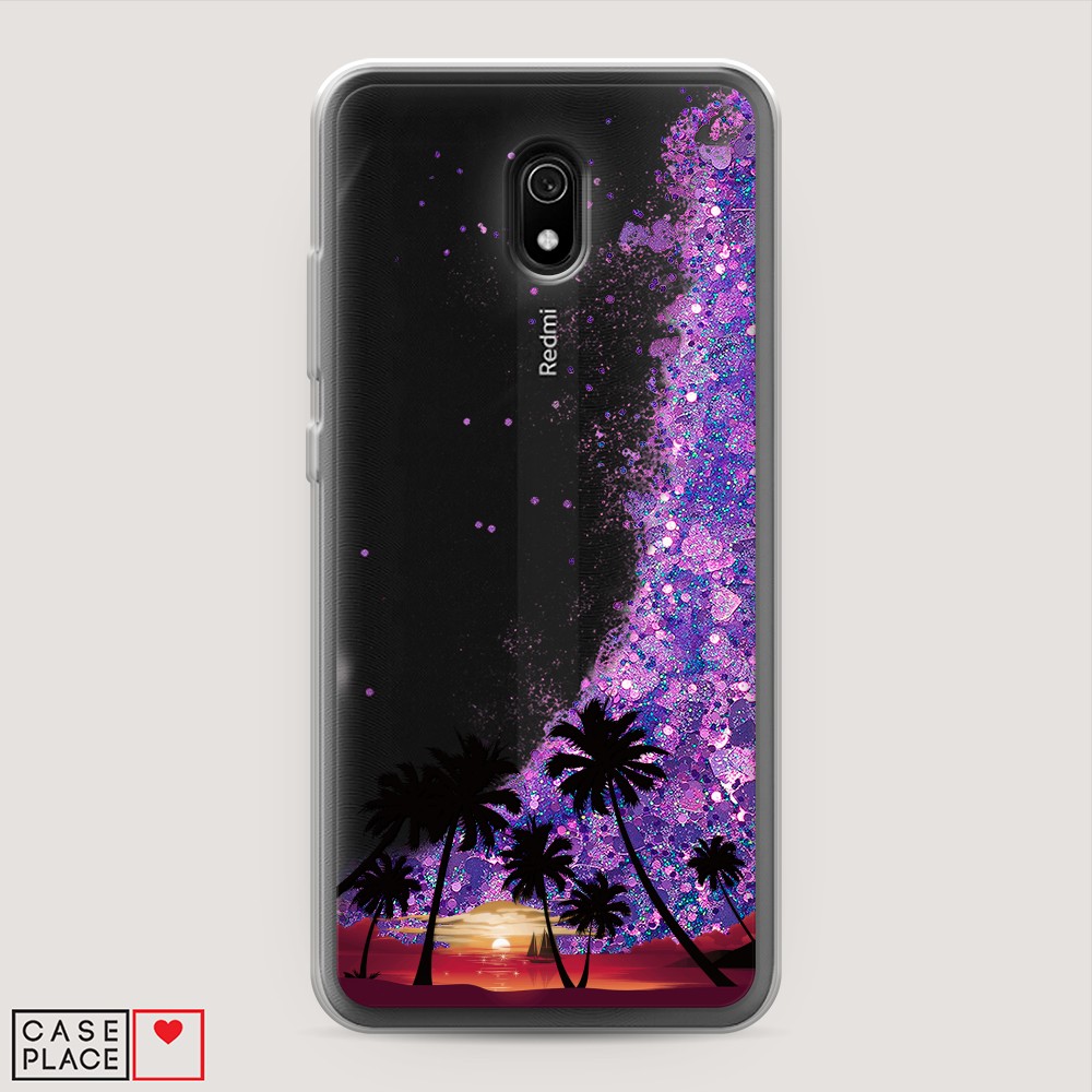 

Чехол Awog на Xiaomi Redmi 8A "Закат и пальмы", Разноцветный, 37292-1