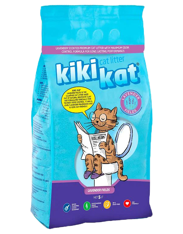 

Наполнитель "KikiKat" бентонитовый комкующийся, лаванда, 5 л