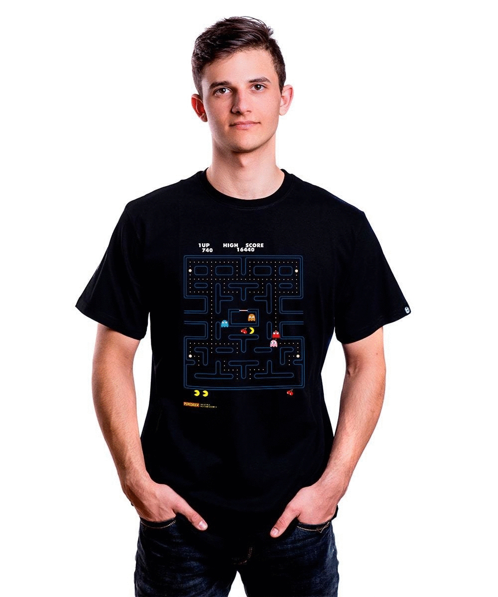 

Футболка мужская Good Loot Pac-Man Maze черная S, Черный, Pac-Man Maze