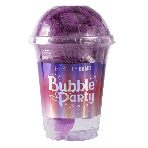Купить Набор: стакан Beauty Bomb с бомбочками и мочалкой Bubble Party