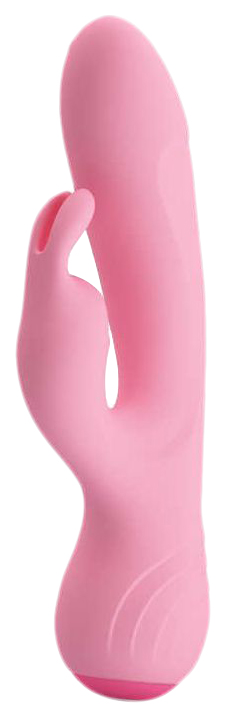 Нежно-розовый вибромассажер Broderick с клиторальным стимулятором 17 9 см Baile
