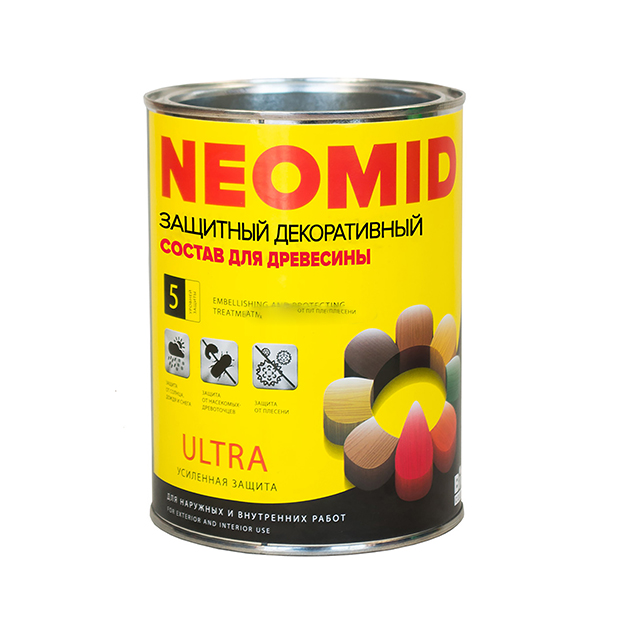 

Лессирующий деревозащитный состав Neomid BIO COLOR ULTRA, рябина 0,9л